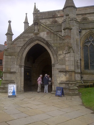 Outside of The Parish Church of St Mary and All Saints, Chesterfield