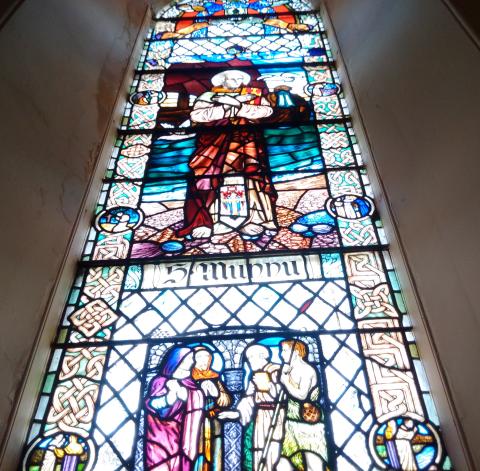 Stained glass window at Kilmun