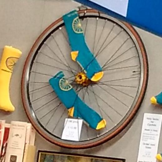 On display with our "proper" cycle sock at CRE Sandown