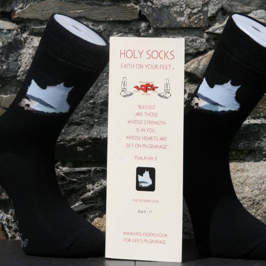 The Pilgrim Sock, with leaflet