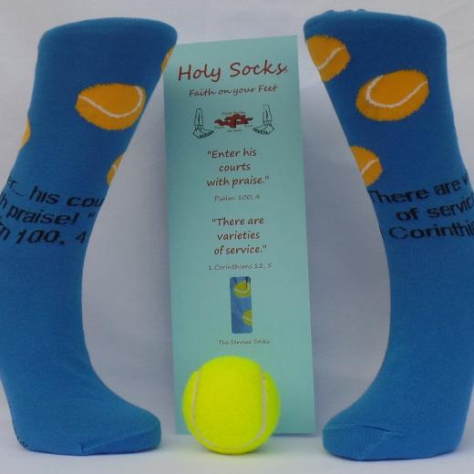 Service Socks size 4-7 with leaflet and tennis ball 