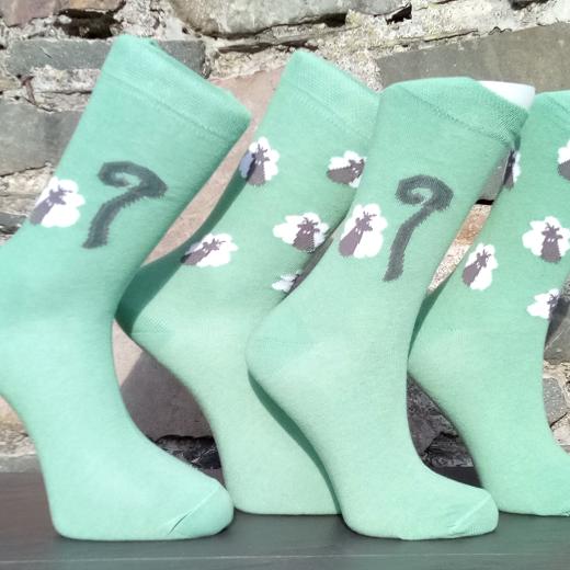 Sizes 6-11 and 4-7 Light green Found Sheep