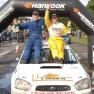 Jock and Kirsty after their first win on the Merrick Rally