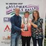 Jock has won the Galloway Hills trophy a few times. Sister Barbara presents the trophy.