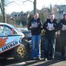 Three of the crew before the Borders Rally in Jedburgh